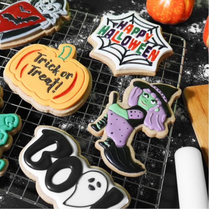 PME Utstikker m/ embosser - Happy Halloween- sett/6