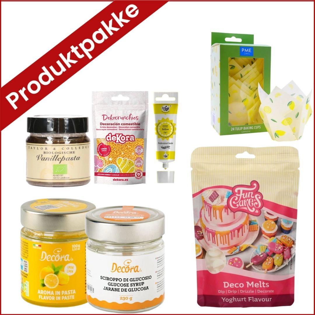 Produktpakke til FOX-cupcakes med sitron og sjokolade fra Cravings by Linda