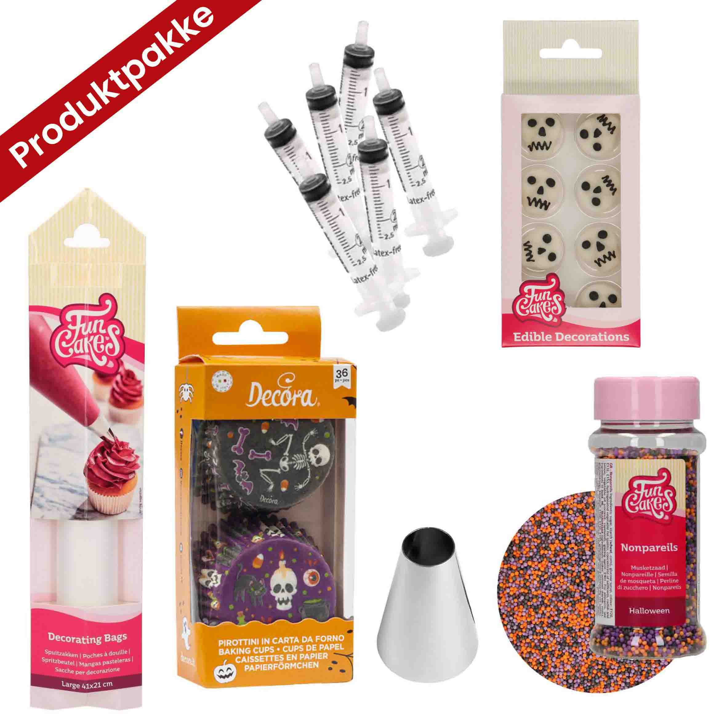 Produktpakke til blodige cupcakes