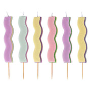 Pastel bølge kakelys 6pk