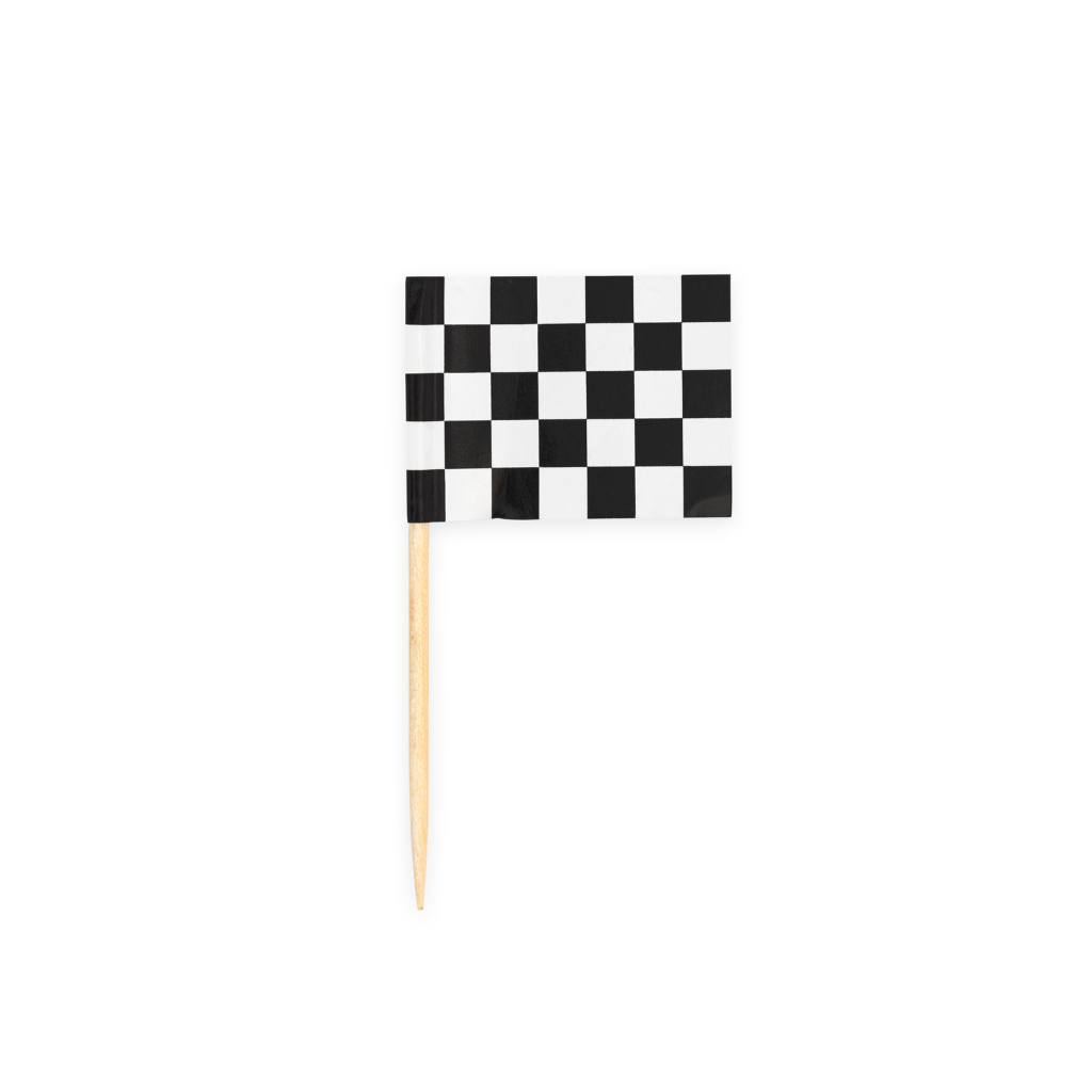 racing flagg på pinne