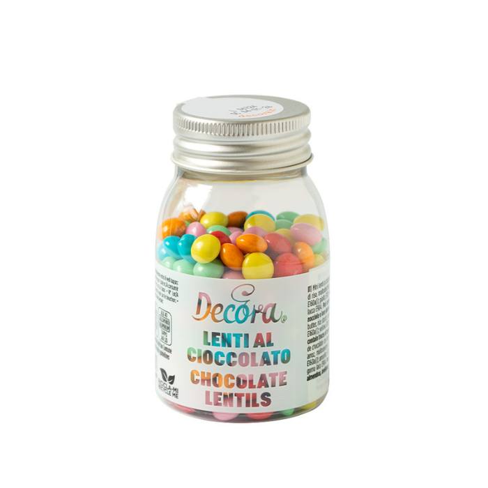 Decora Sjokoladelinser -Regnbue- 10mm, 80g