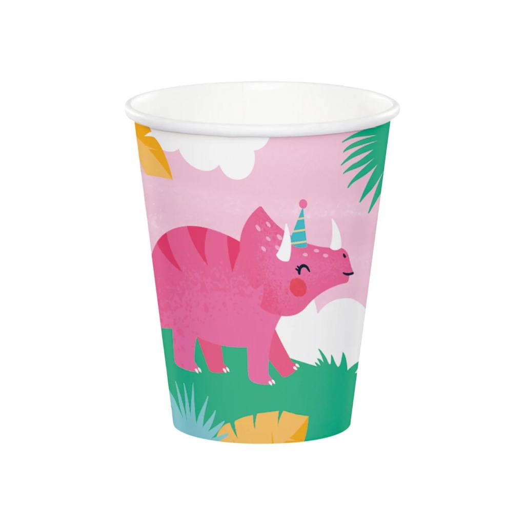 rosa dinosaur pappkopp
