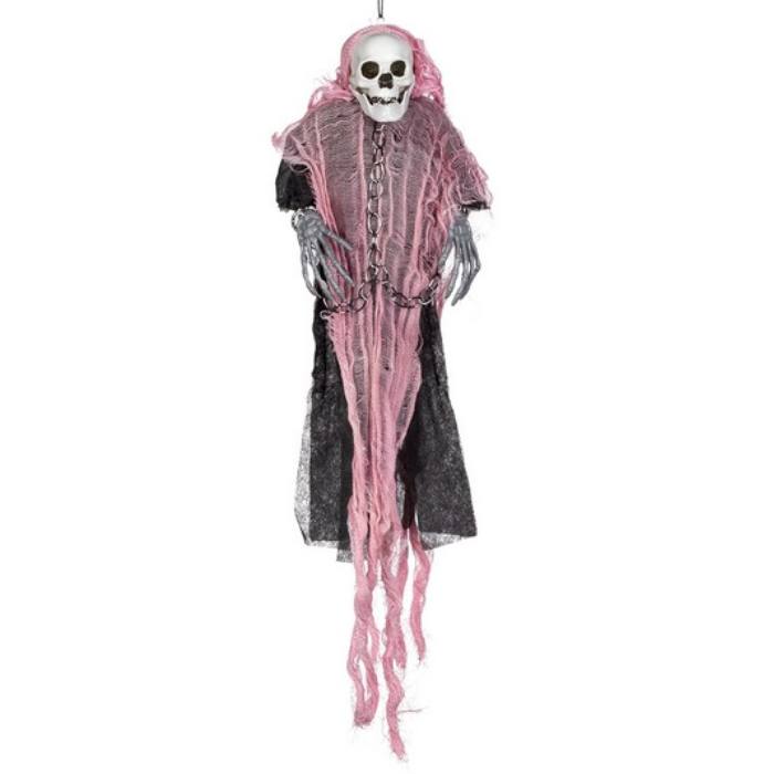 rosa skjelett dekorasjon til halloween