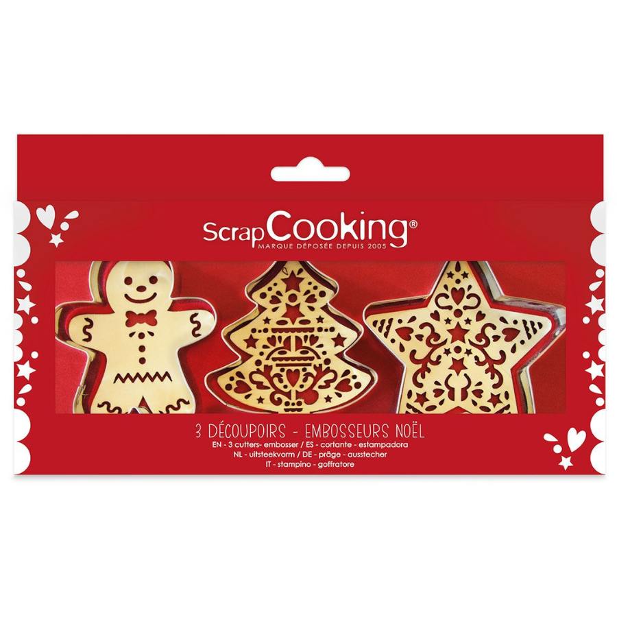 scrapcooking utstikker med embosser til jul