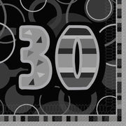 Servietter -30- Svart/sølv, 16stk – produktvisning