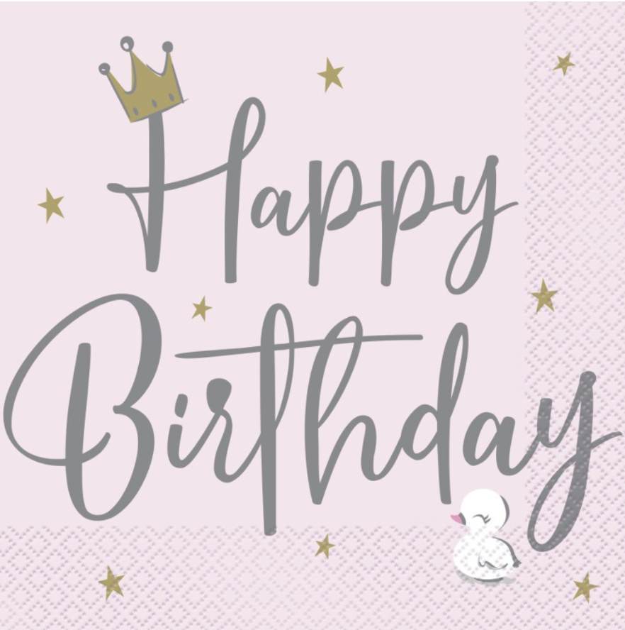 servietter svane happy birthday