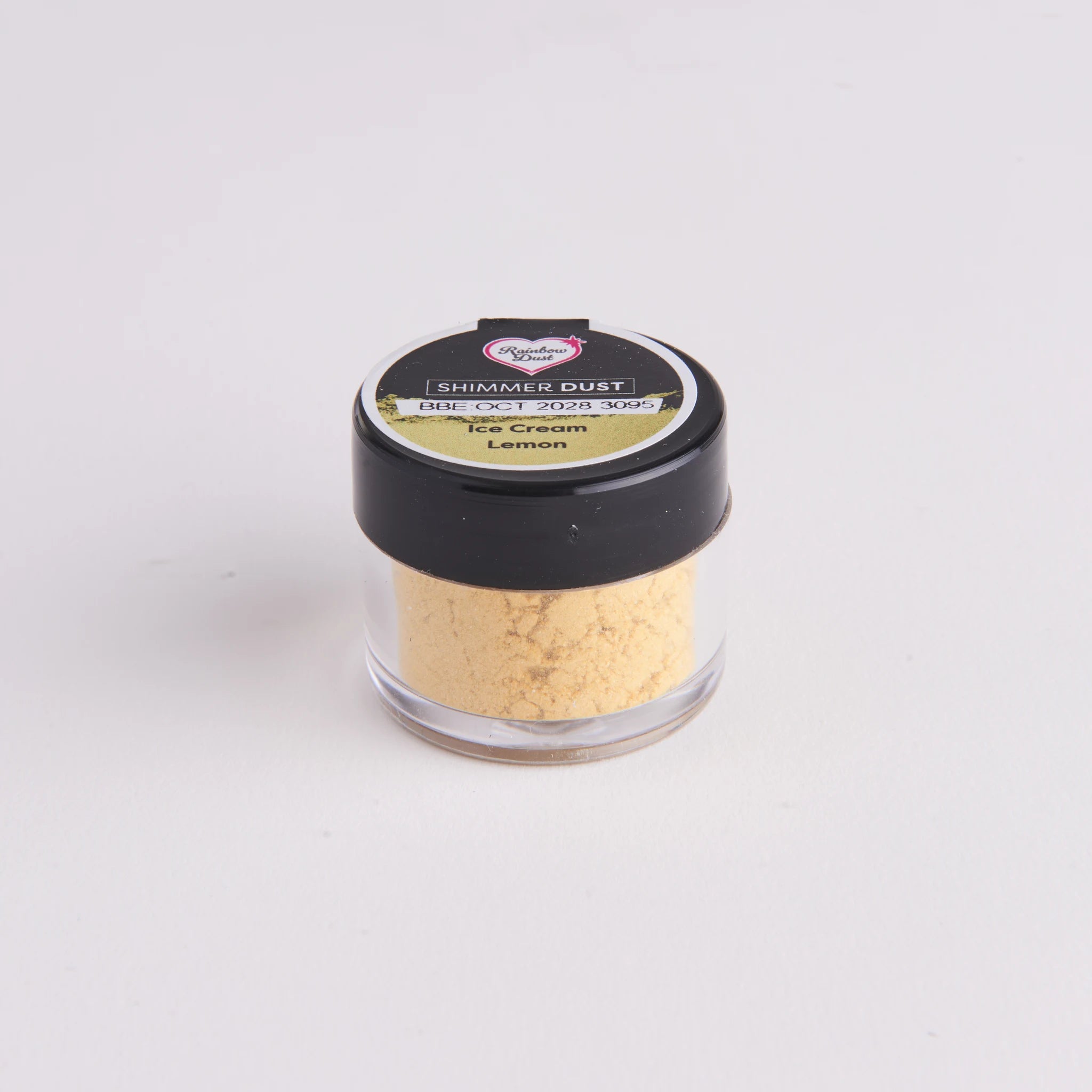 Rainbow Dust Shimmer Dust Ice Cream Lemon – bakside av emballasje med produktinformasjon
