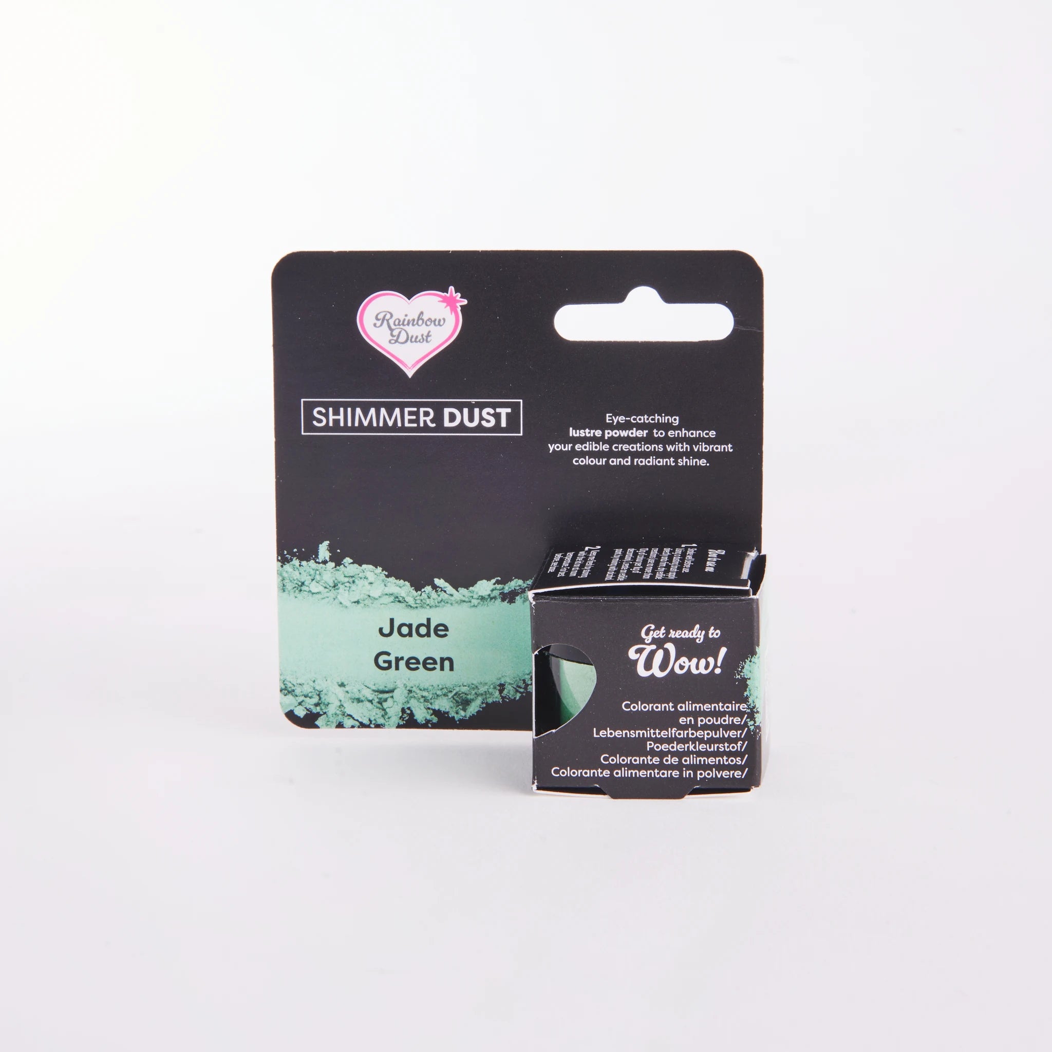 Rainbow Dust Shimmer Dust Jade Green lustrepulver 3 g – forside av emballasje