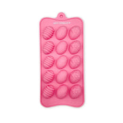 Rosa silikonform med påskeegg i ulike design fra Happy Sprinkles