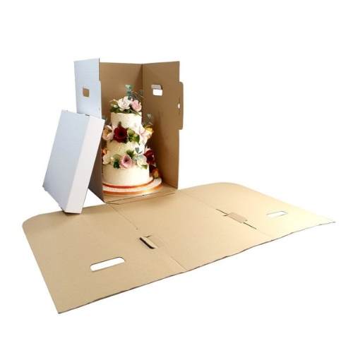 Stor Kakeeske - Hvit 40x40x68cm pk/2