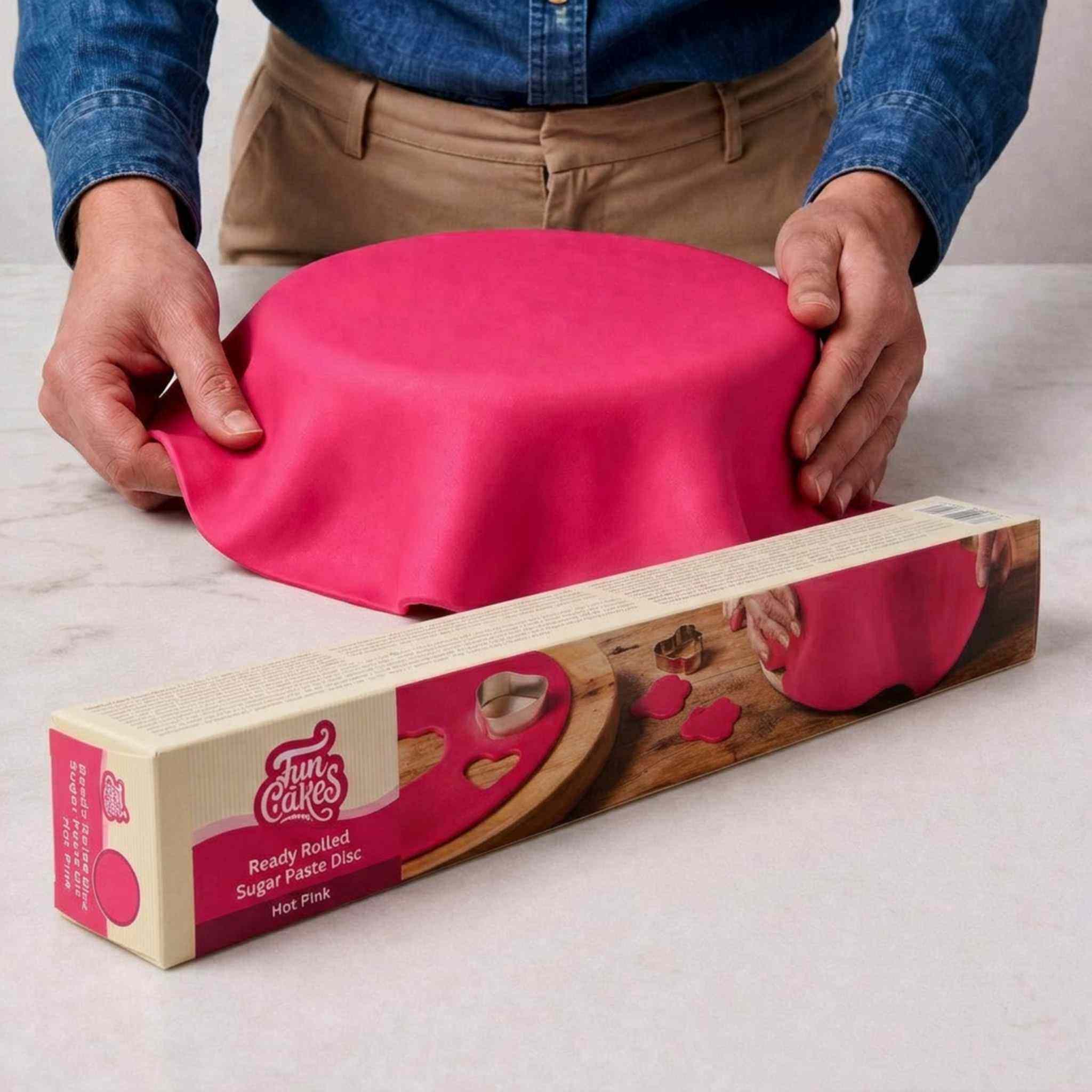 FunCakes Fondantlokk Rosa fondant