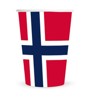 Pappkopp Norsk flagg, pk/8