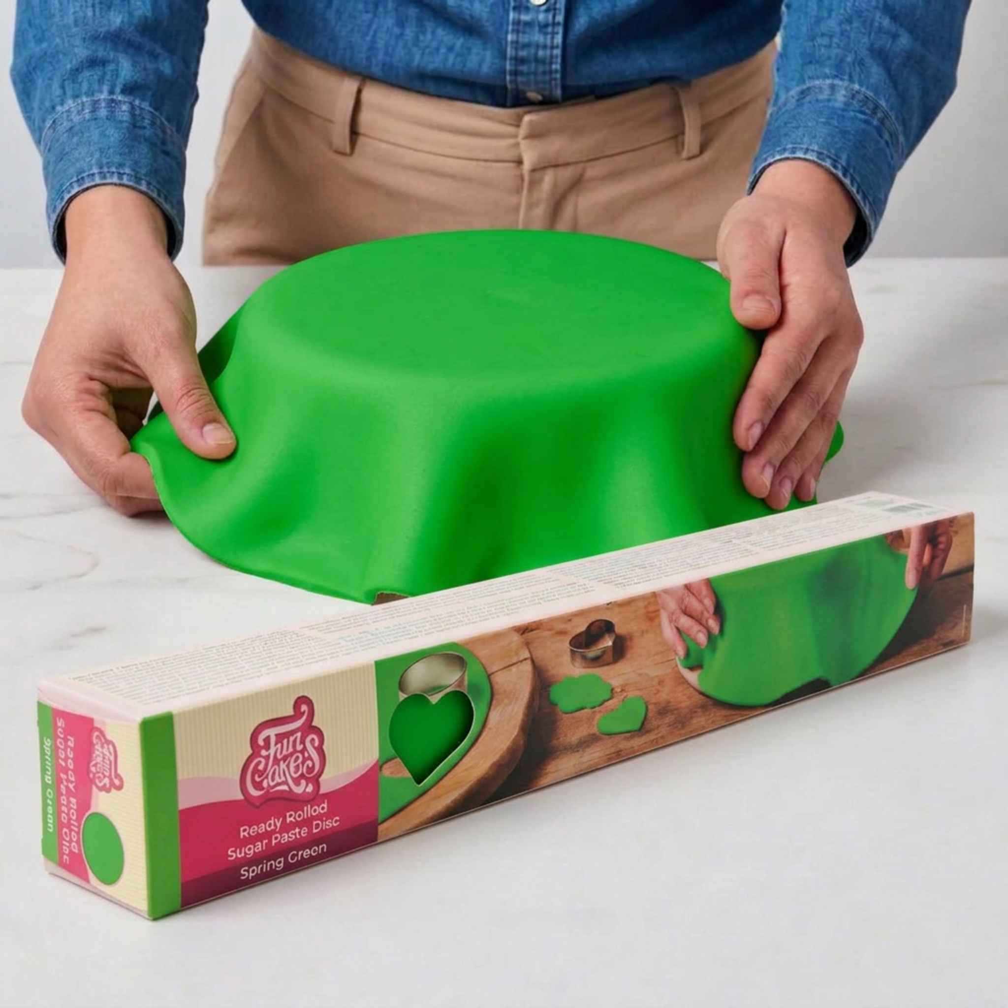 FunCakes Fondantlokk Grønn fondant