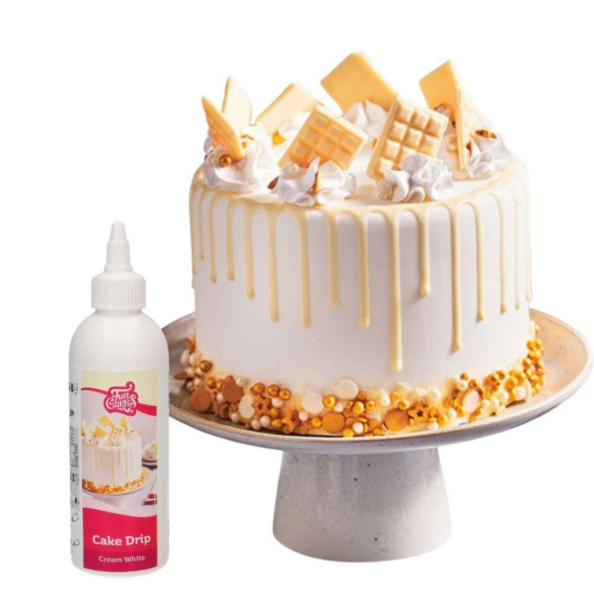 FunCakes Cake Drip -Kremhvit- 180g