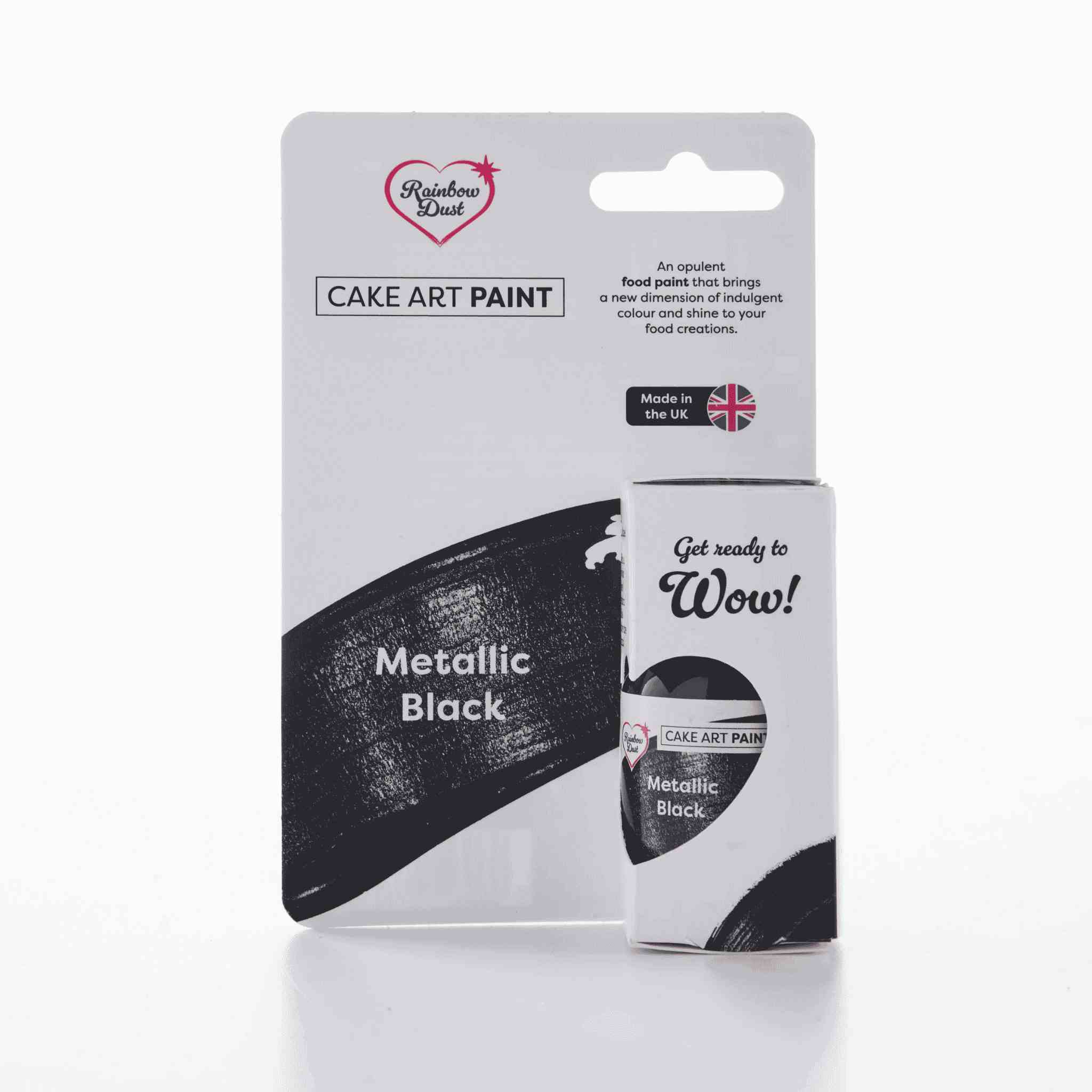 Spiselig maling Metallisk Svart 25ml