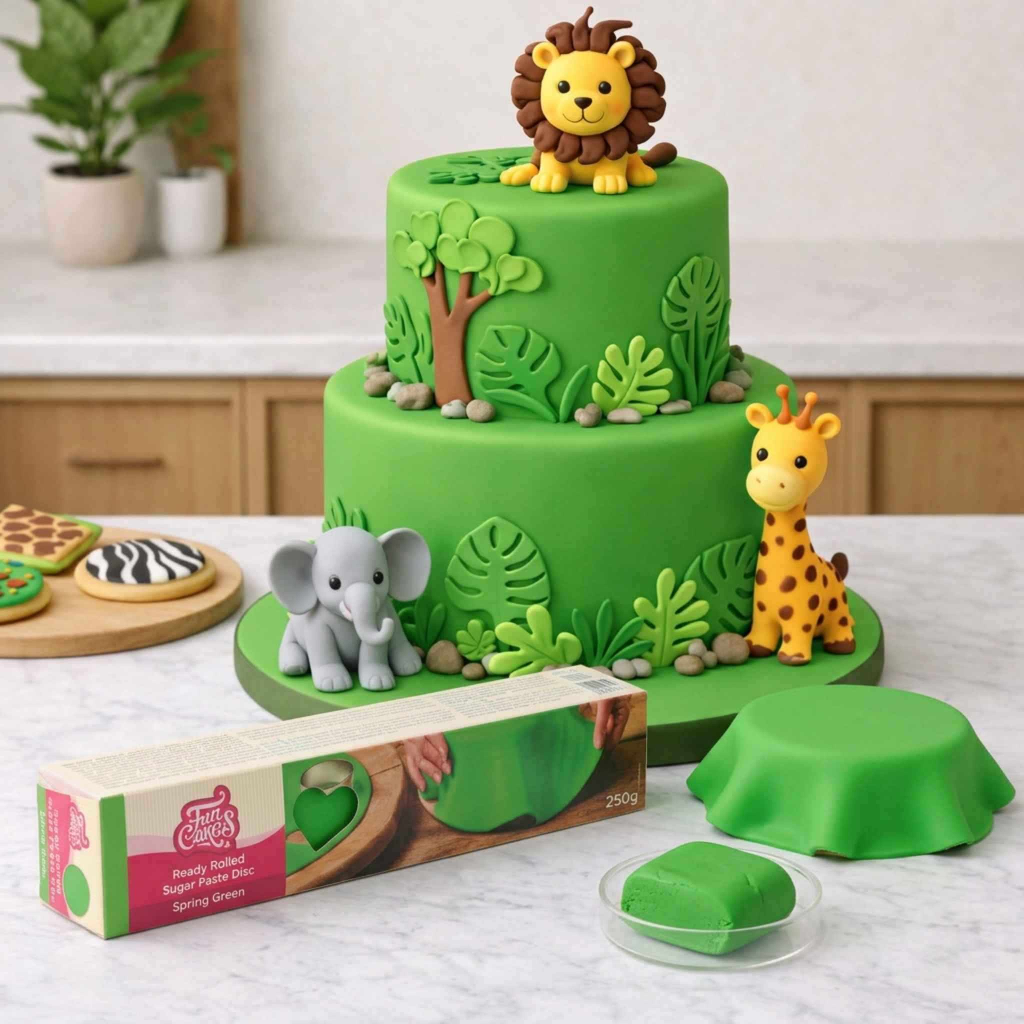 FunCakes Fondantlokk Grønn fondant