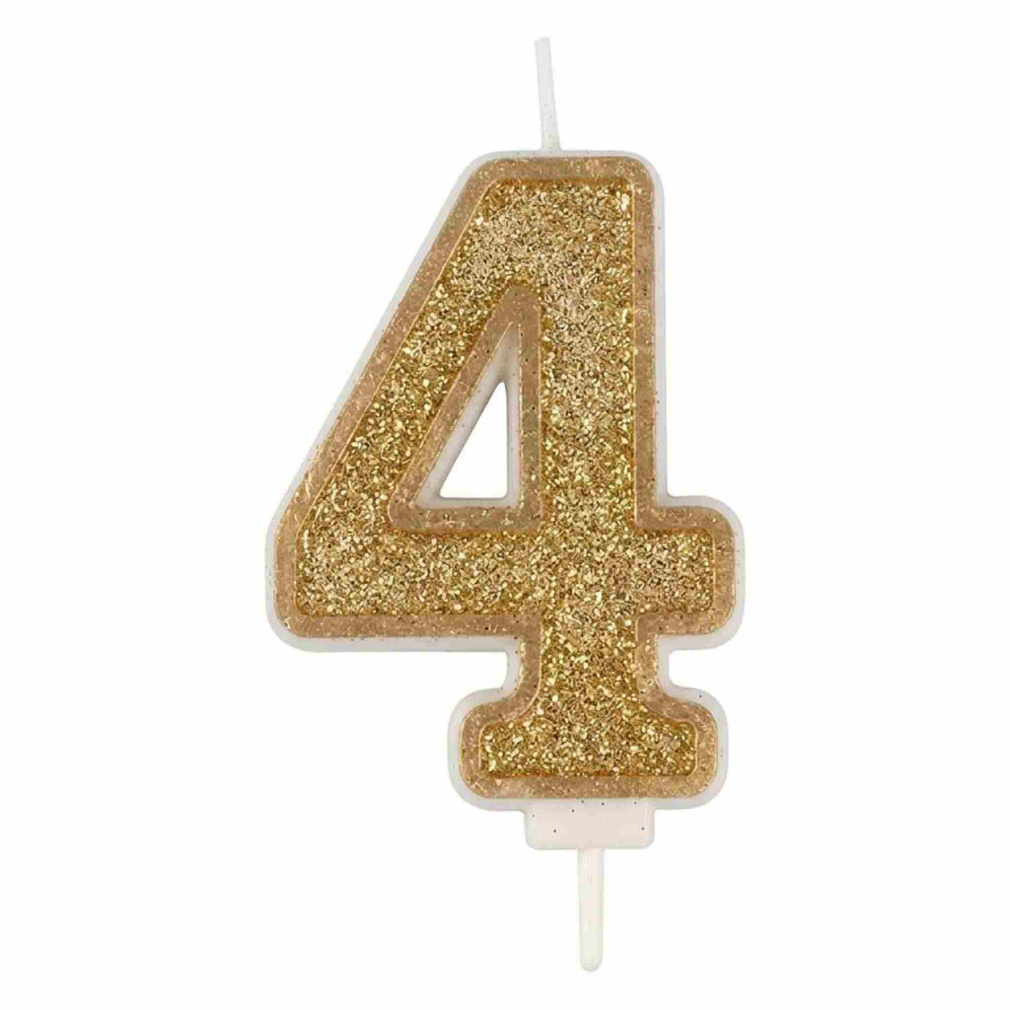 Kakelys Tall -gull glitter- pk/1