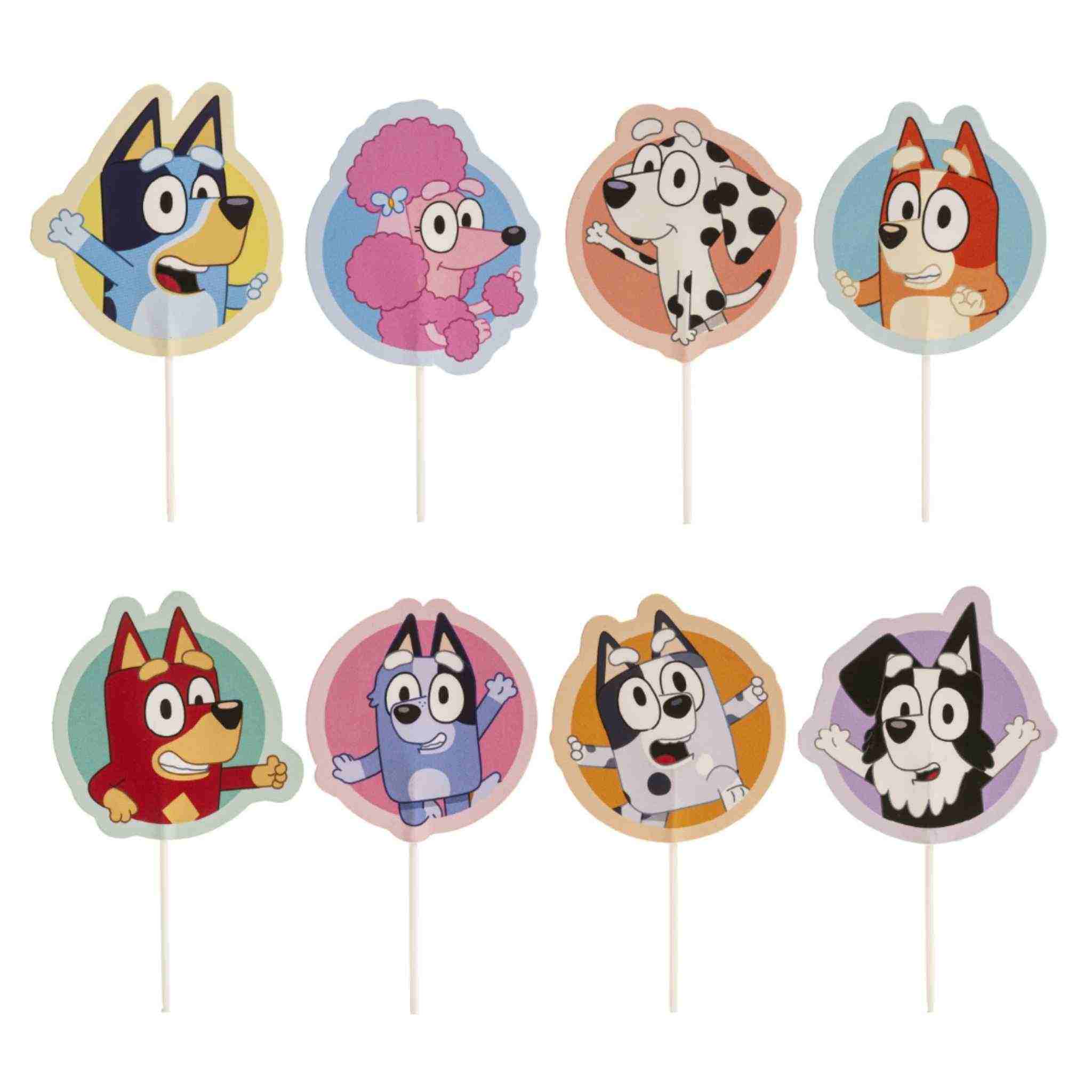 Bluey & Bingo cupkaketoppere, 16 stk