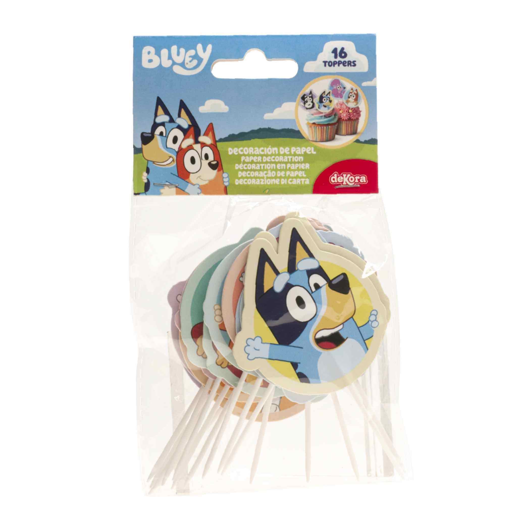 Bluey & Bingo cupkaketoppere, 16 stk