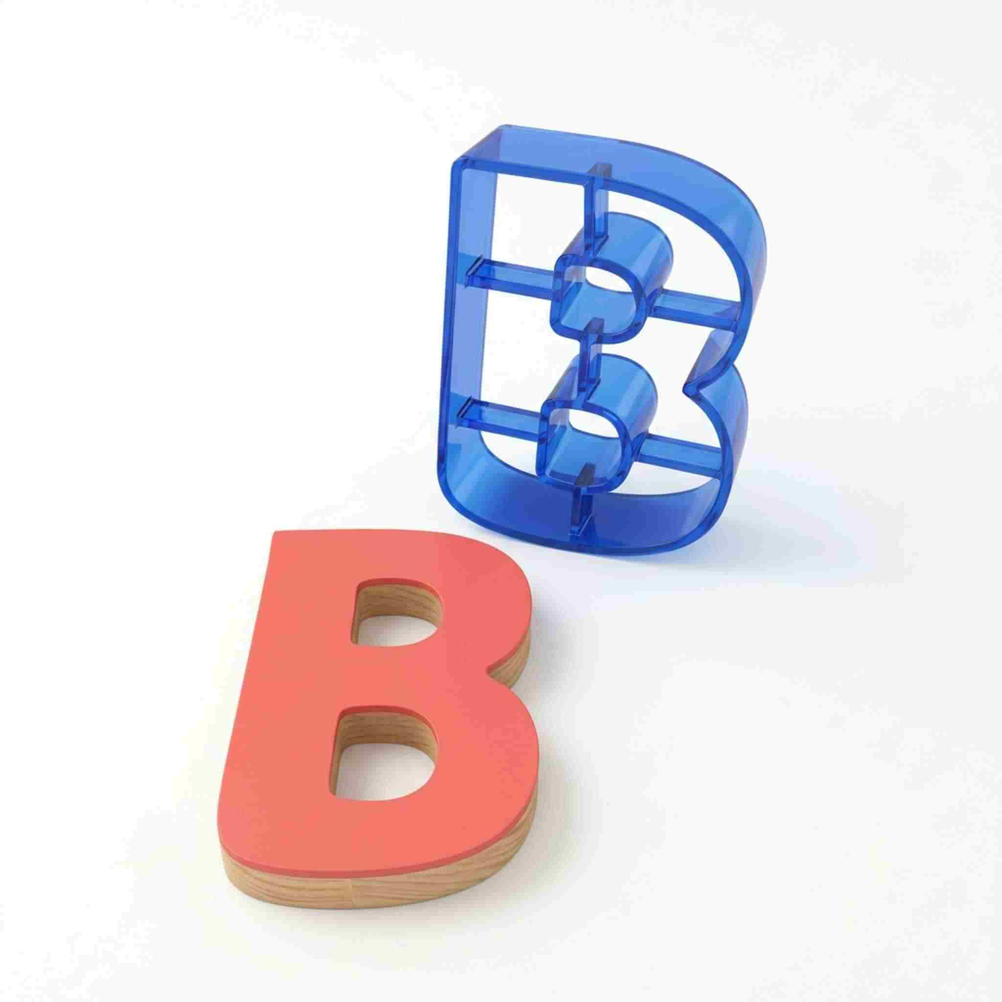 Pepperkakeform bokstav B