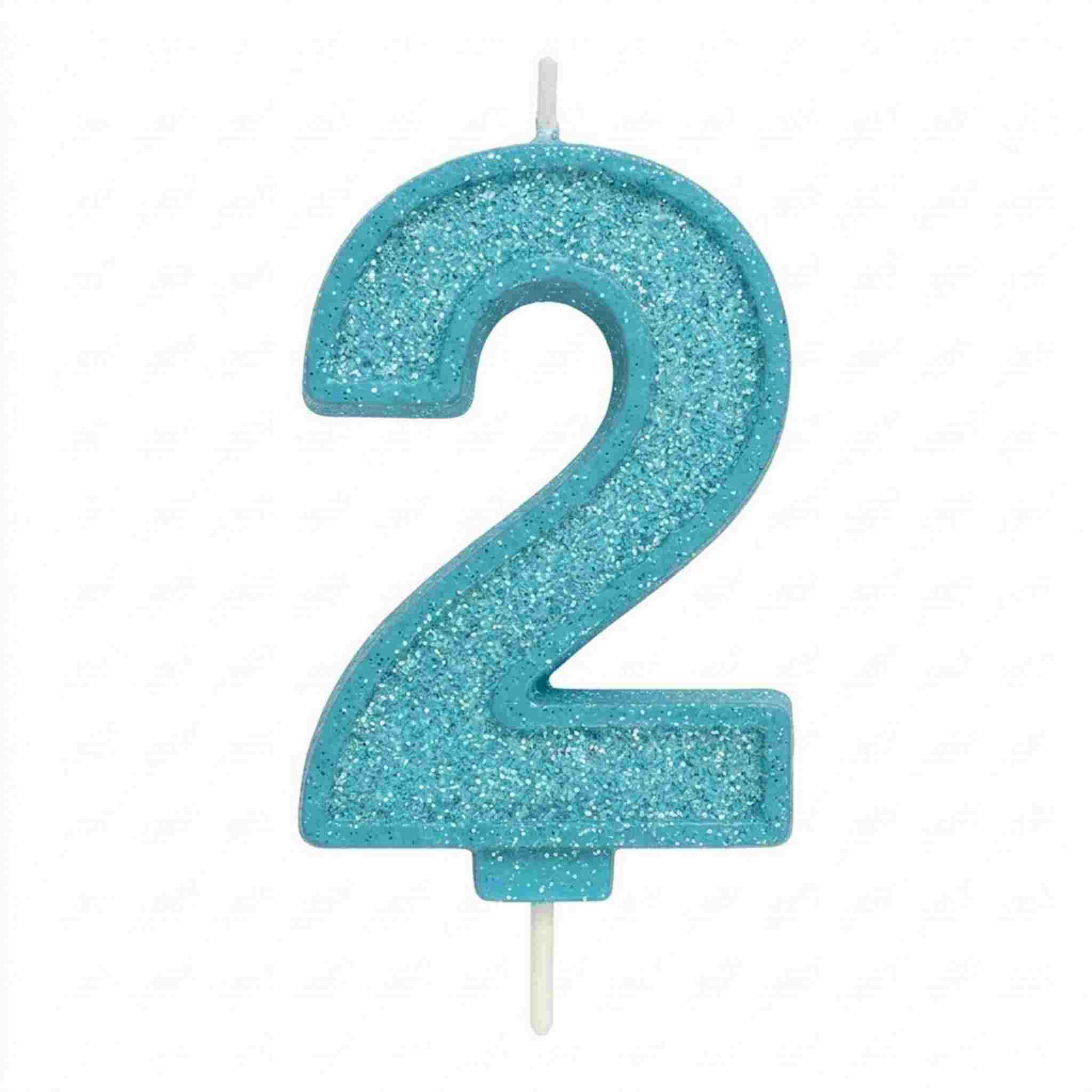 Kakelys Tall -blå glitter- pk/1