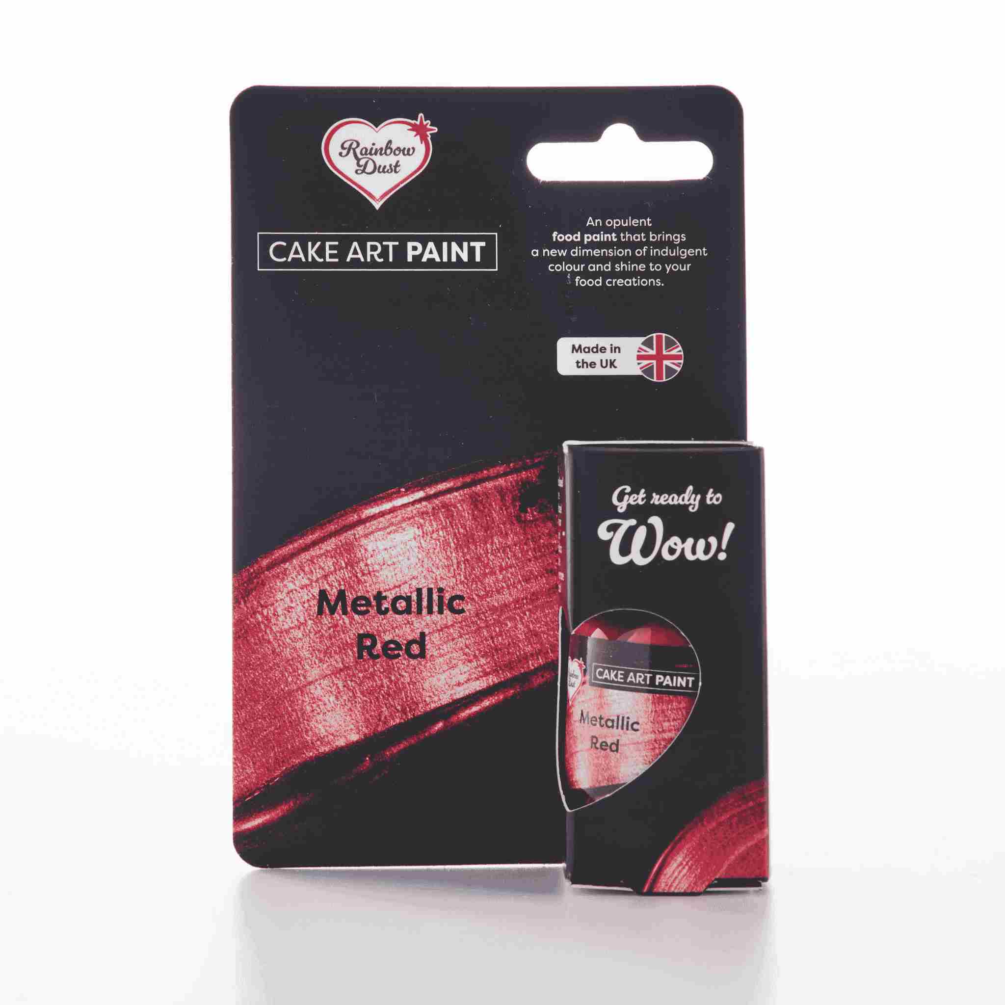 Spiselig maling Metallisk Rød 25ml