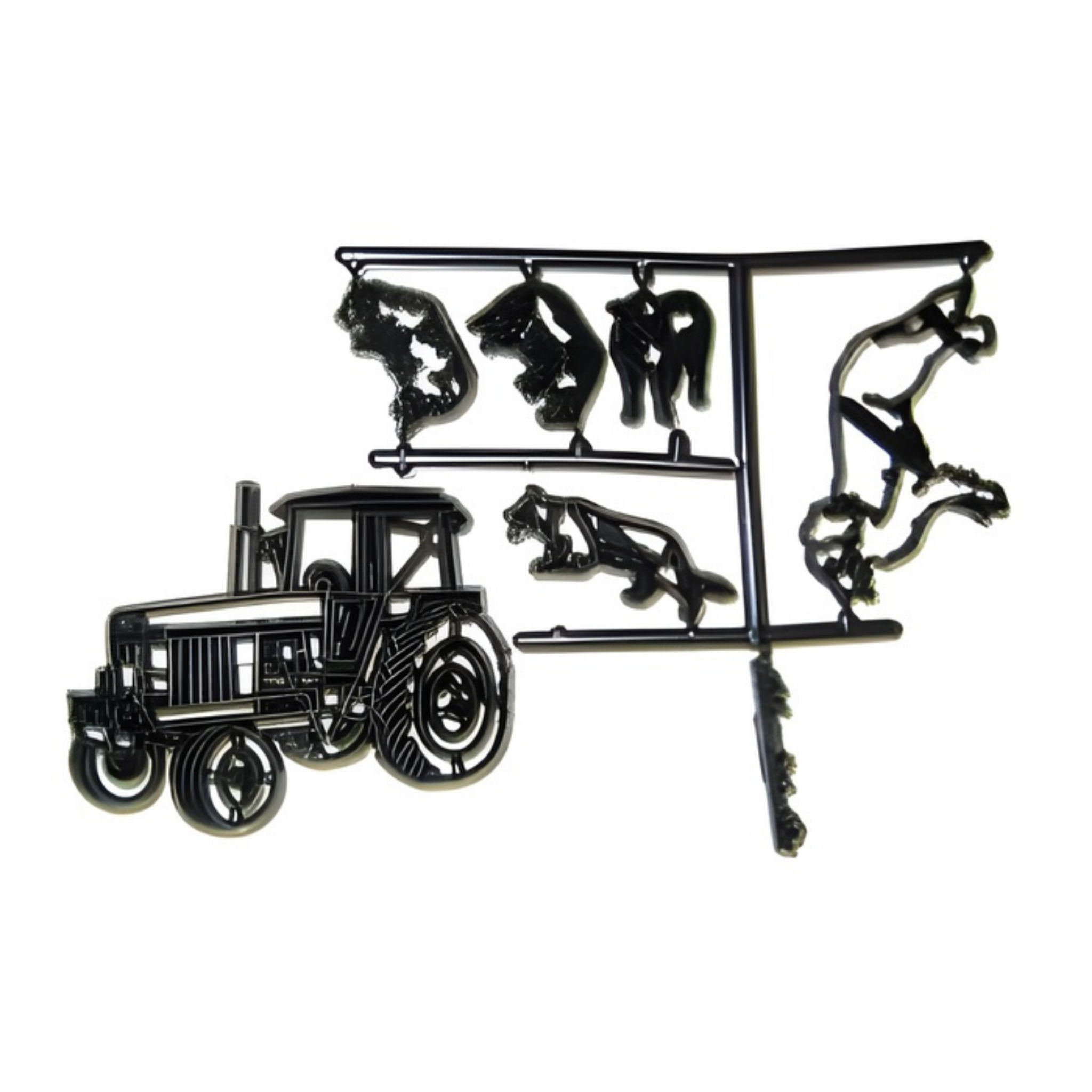 Patchwork utstikkere Traktor, sauer og hund