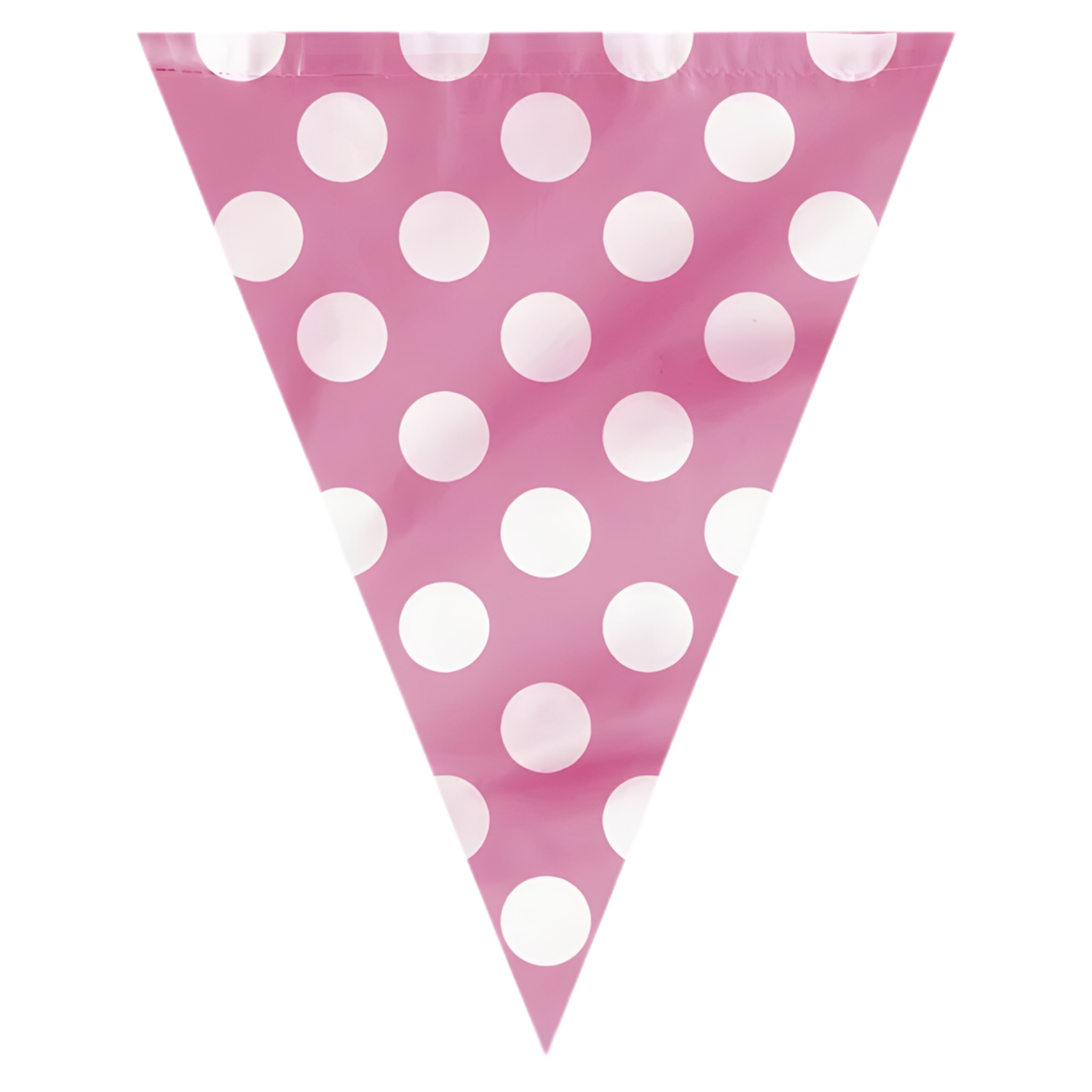 Vimpelrekke, rosa med prikker, ca 3,6meter