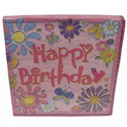 Servietter -Bursdagsblomster- pk/16