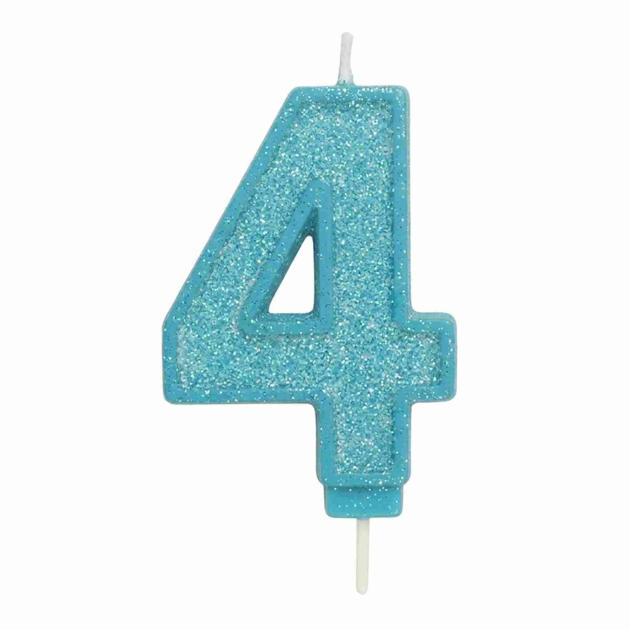 Kakelys Tall -blå glitter- pk/1