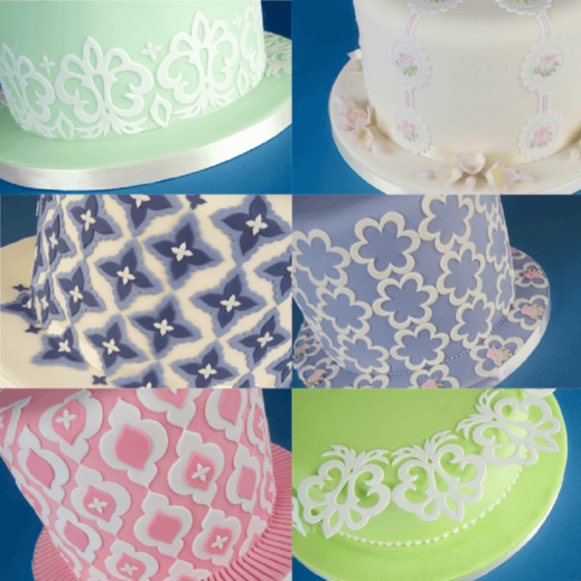 Patchwork utstikkersett Mønster, sett/10 Flott og allsidig utstikkersett til å lage mange forskjellige mønster og design. Lag fantastiske kaker og cupcakes med dekor fra dette utstikkersettet. Mix &amp; Match Side Design Set består av hele 10 utstikkere som kan brukes hver for seg eller kombineres helt etter eget ønske.  Størrelse: fra 1,5cm til 7cm  Slik bruker du den: For denne Patchwork-utstikk