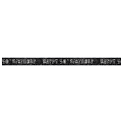 Banner, svart metallic "50th"