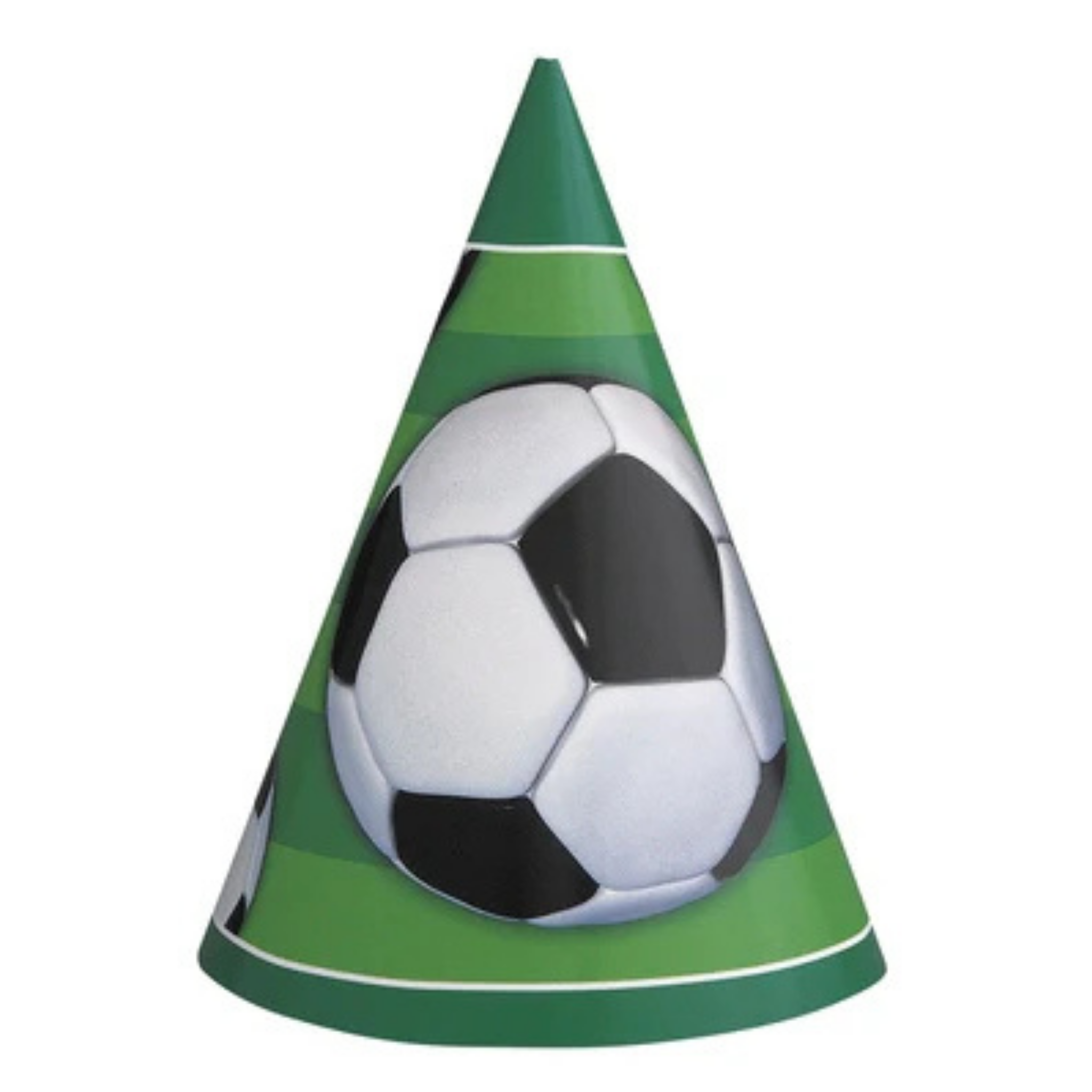Fotball, partyhatter til bursdag/fest, 8 stk