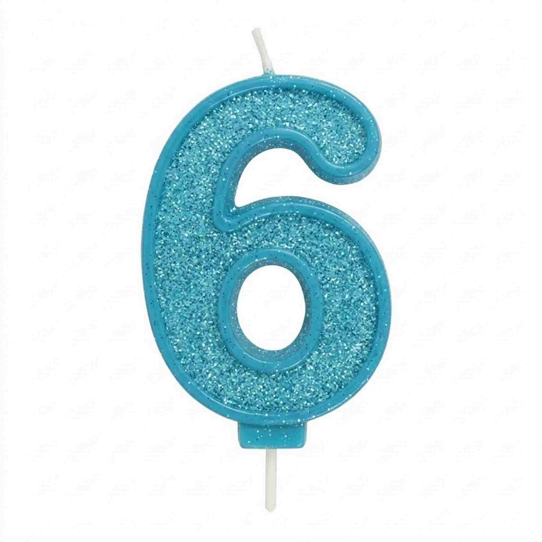 Kakelys Tall -blå glitter- pk/1