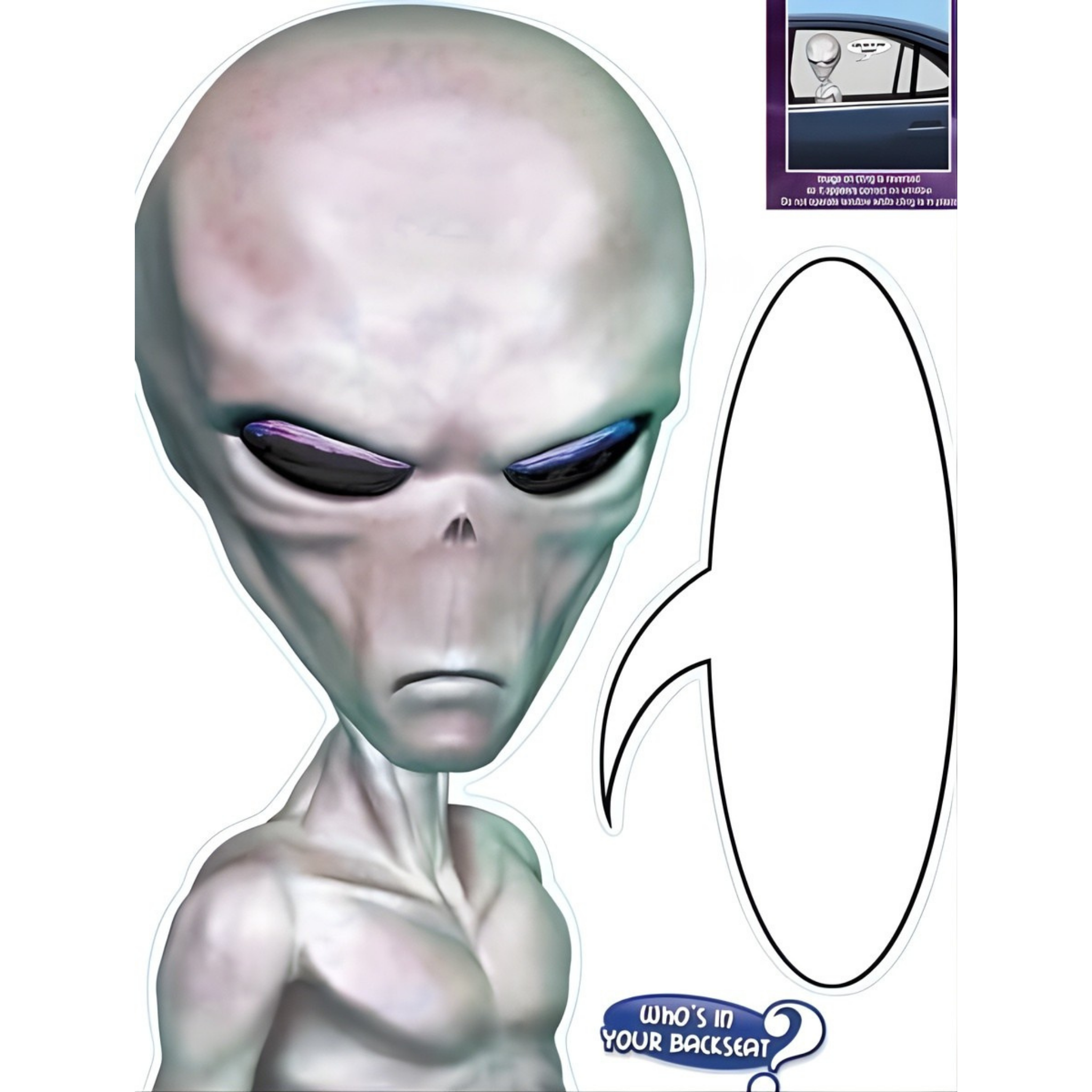 Alien-dekor til f.eks blivindu, ca 37cm høy