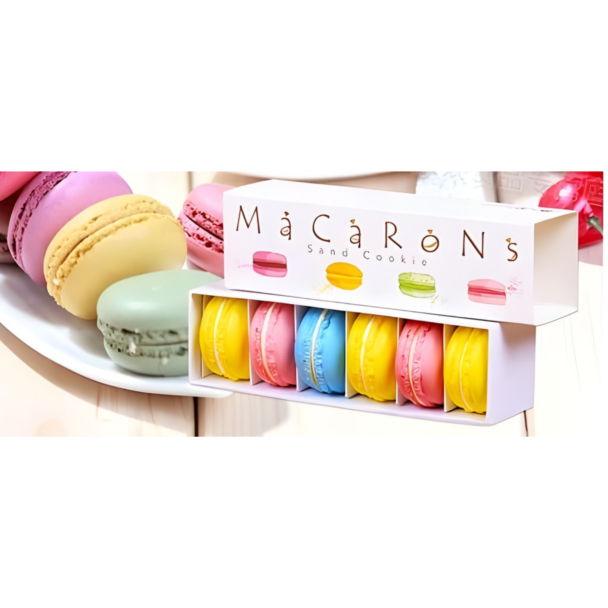 Makronesker for 6 stk, 2pk