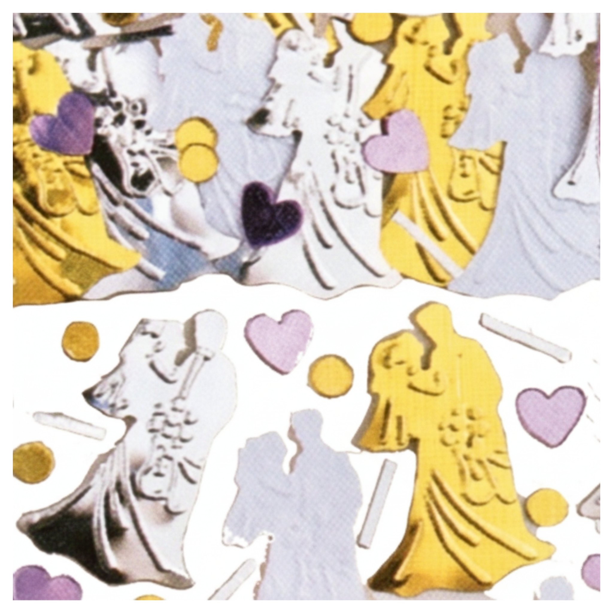 Konfetti bride & groom