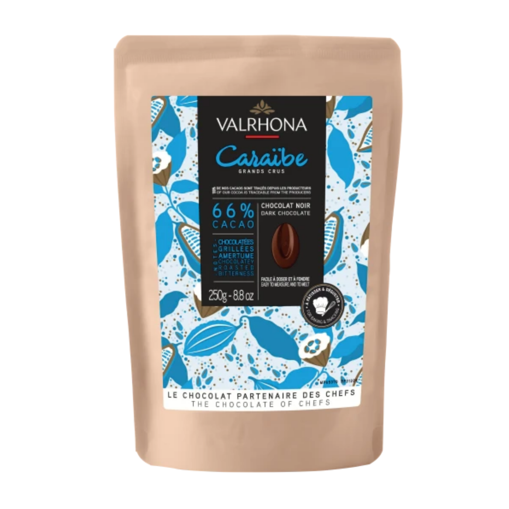 Valrhona Caraibe Mørk Sjokolade 250g (B.F.31/8-25)