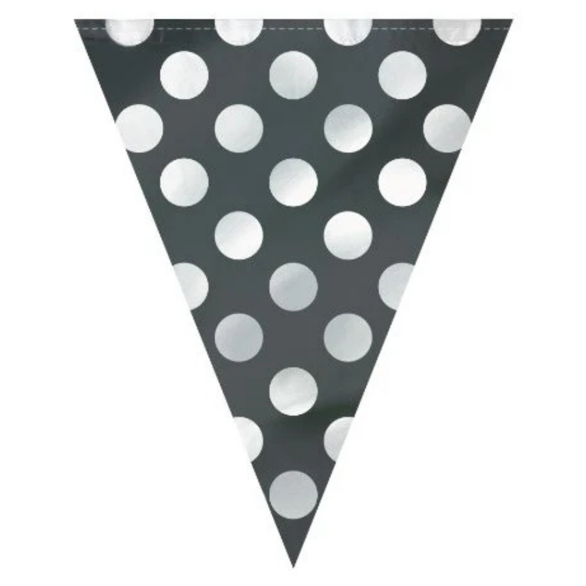 Vimpelrekke -Svart med prikker- 3,6m