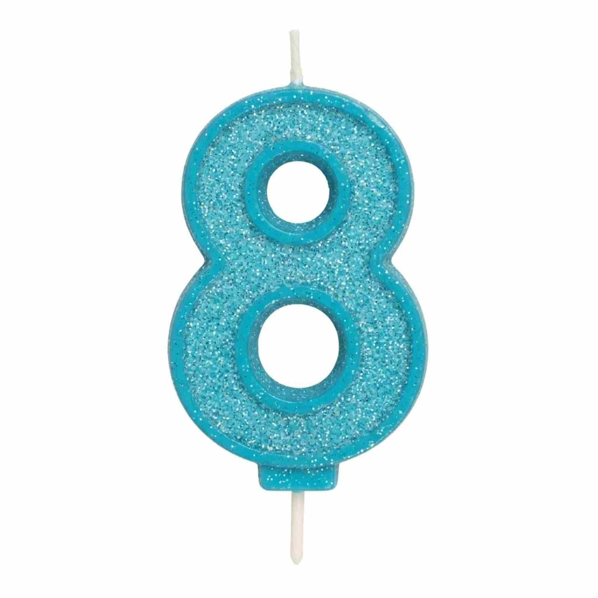 Kakelys Tall -blå glitter- pk/1