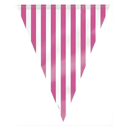 Vimpelrekke -Rosa- stripet, 3,6m