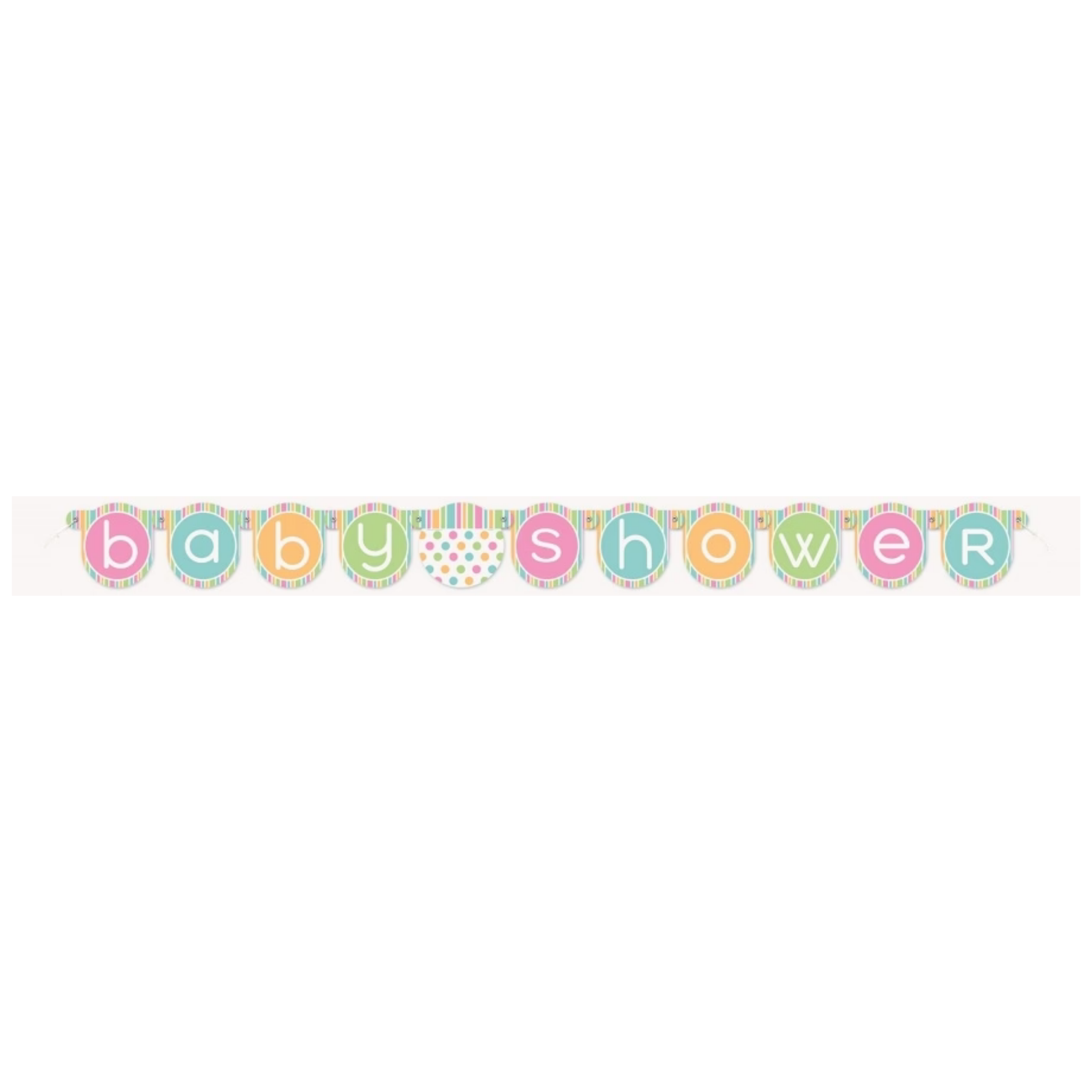 Pastell babyshower banner i papp