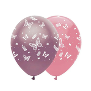 Ballonger Sommerfugl -Rosa og lilla- pk/6