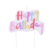 PME Happy birthday kakelys -Rosa pastell-