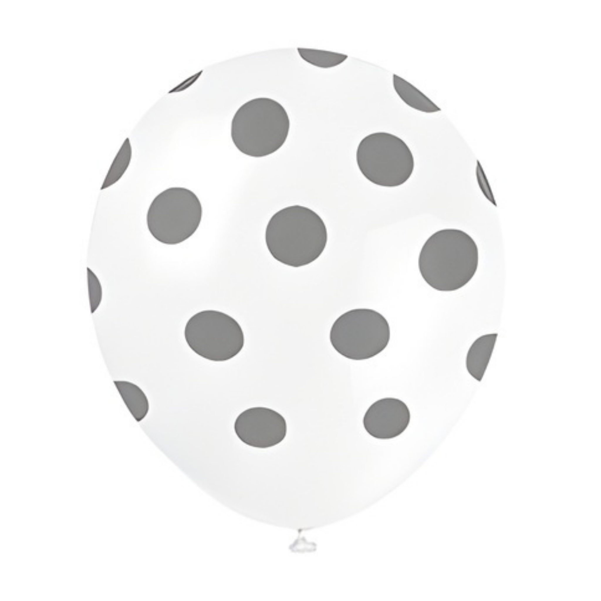 Hvite ballonger med sølvrundinger