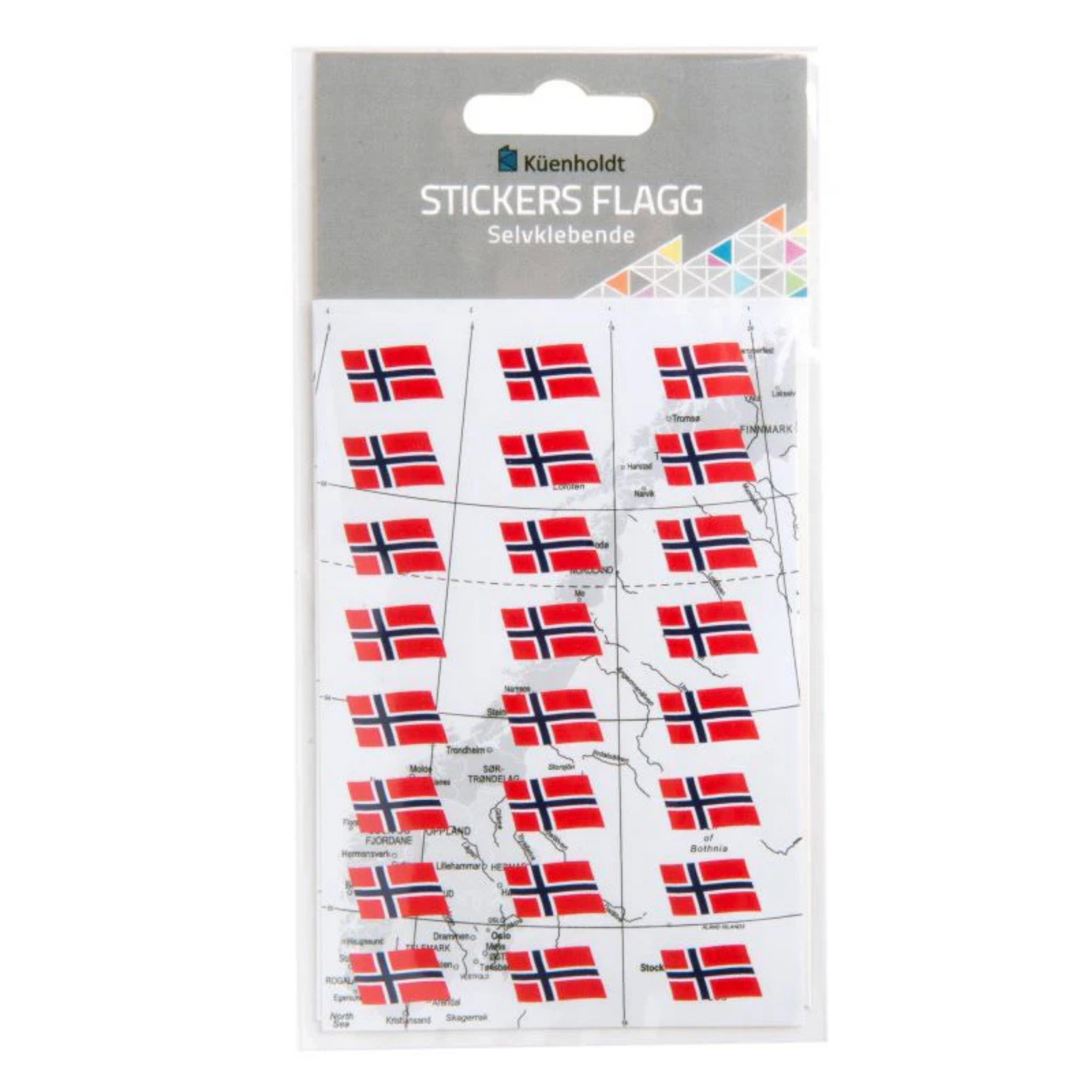 Klistremerke Norgesflagg, pk/48