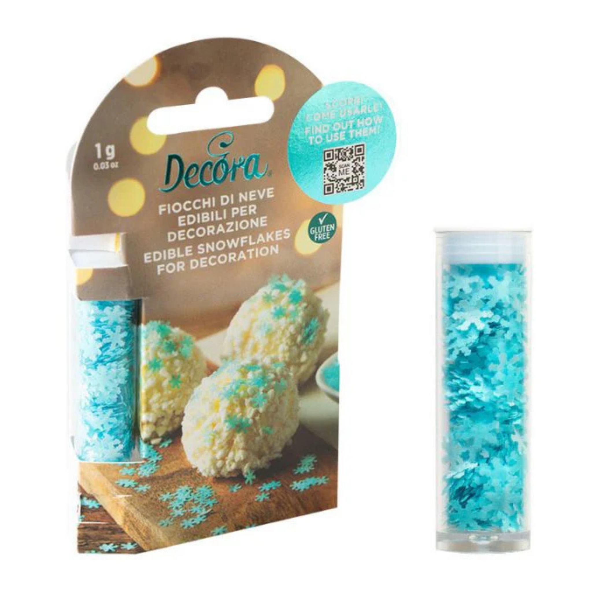 Spiselige flak - Snøkrystaller, 1g