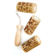 ScrapCooking Bakerulle i tre med mønster -Jul- pk/3