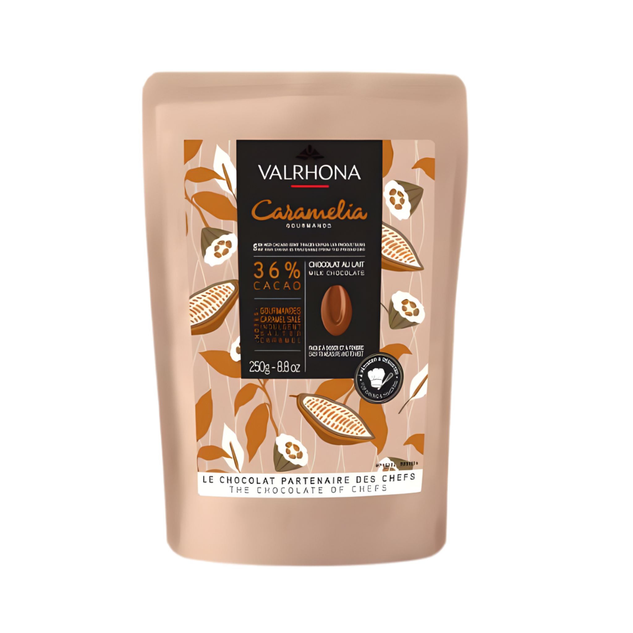 Valrhona Caramelia Melkesjokolade 250g (B.F. 31.12.2025)